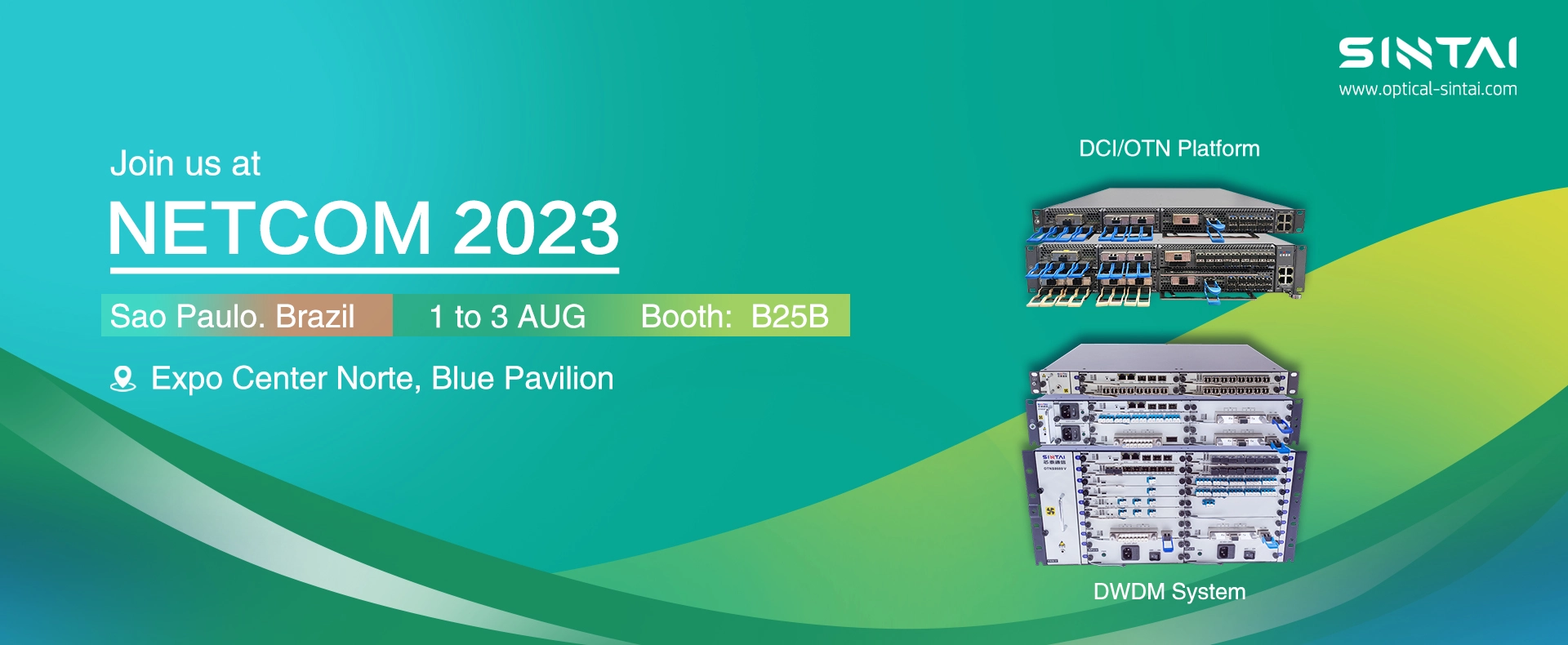 SINTAI Exhibition Warm Invitation at NETCOM 2023 · Sao Paulo · Brazil