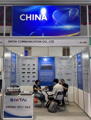 Sintai staff conducting a meeting with visitors at their booth, A3-22B, during the IIXS 2025 exhibition in Jakarta, Indonesia.